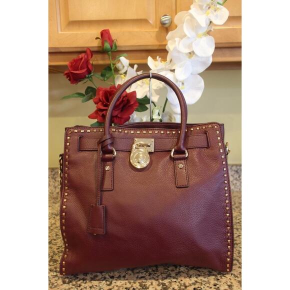 Michael Michael Kors Large Hamilton Whipstitch Tote BAG PURSE (PU120 - Picture 1 of 10
